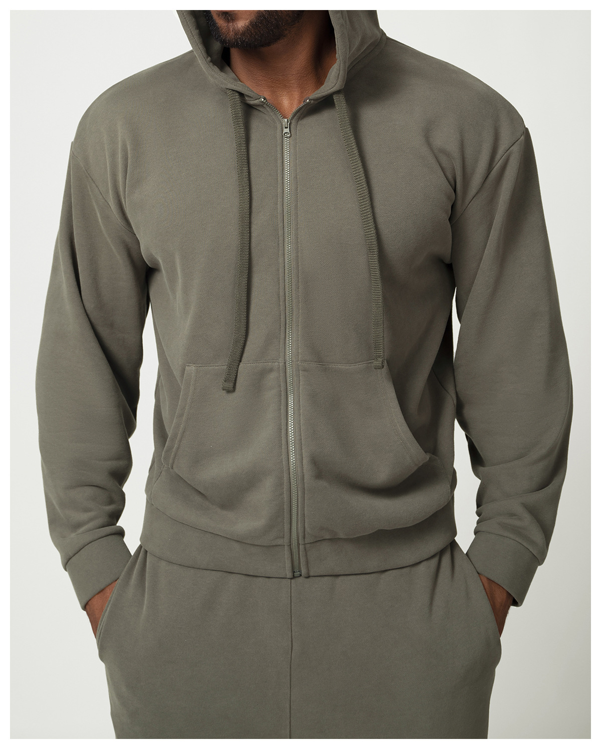 Men's Zip - Up Hooded Sports & Leisure Jacket