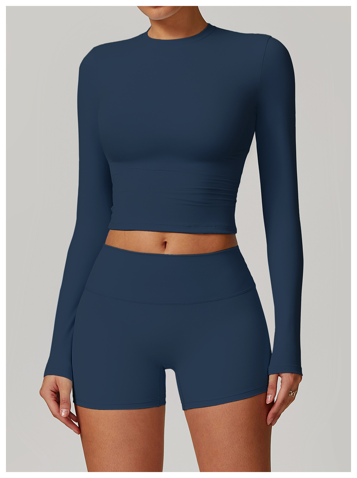 Slim - Fit Open - Back Yoga Long - Sleeve Top