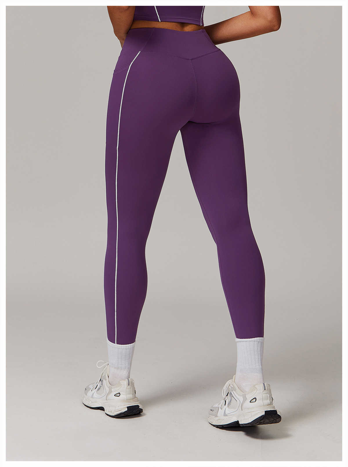 Contrast High - Waist Pocket Yoga Pants