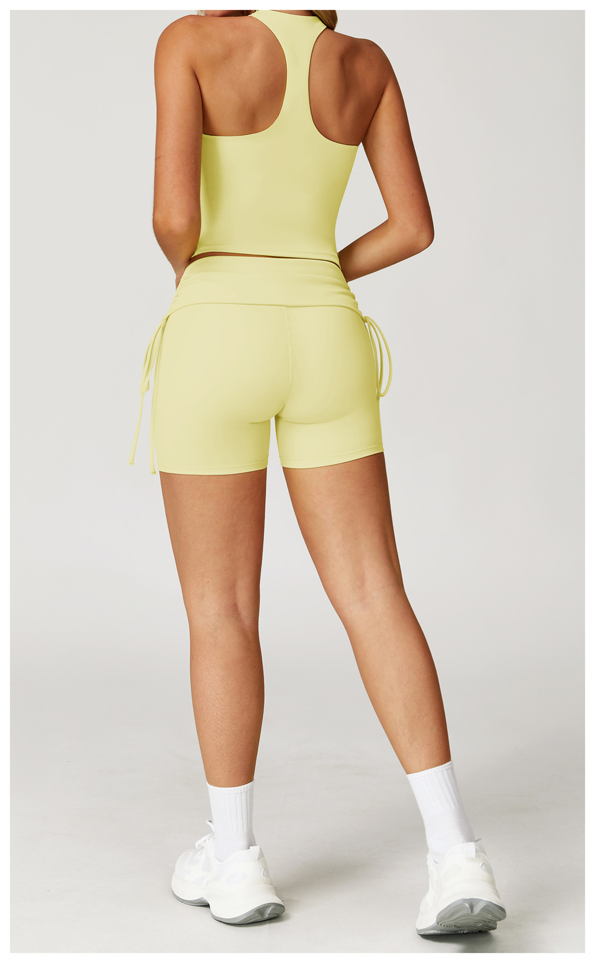 Fold - Over Waist Yoga Shorts