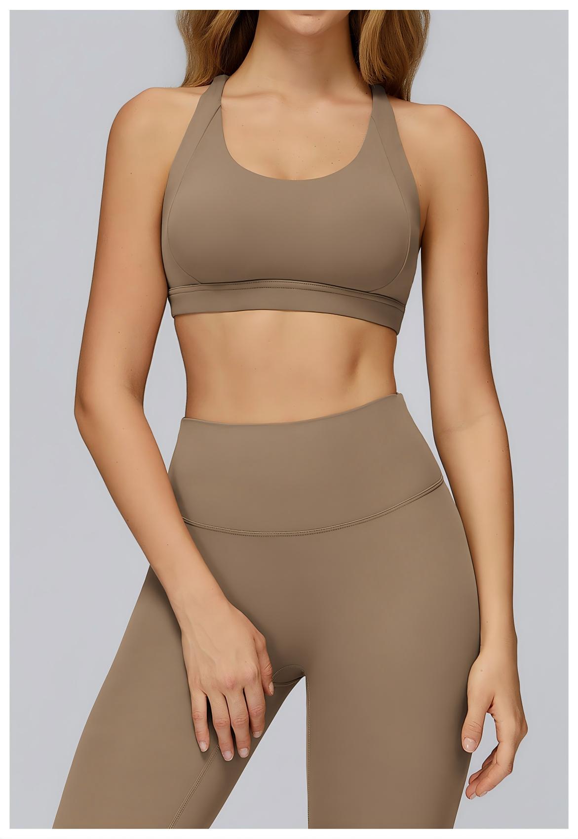 Crisscross Cutout Back Yoga Sports Bra