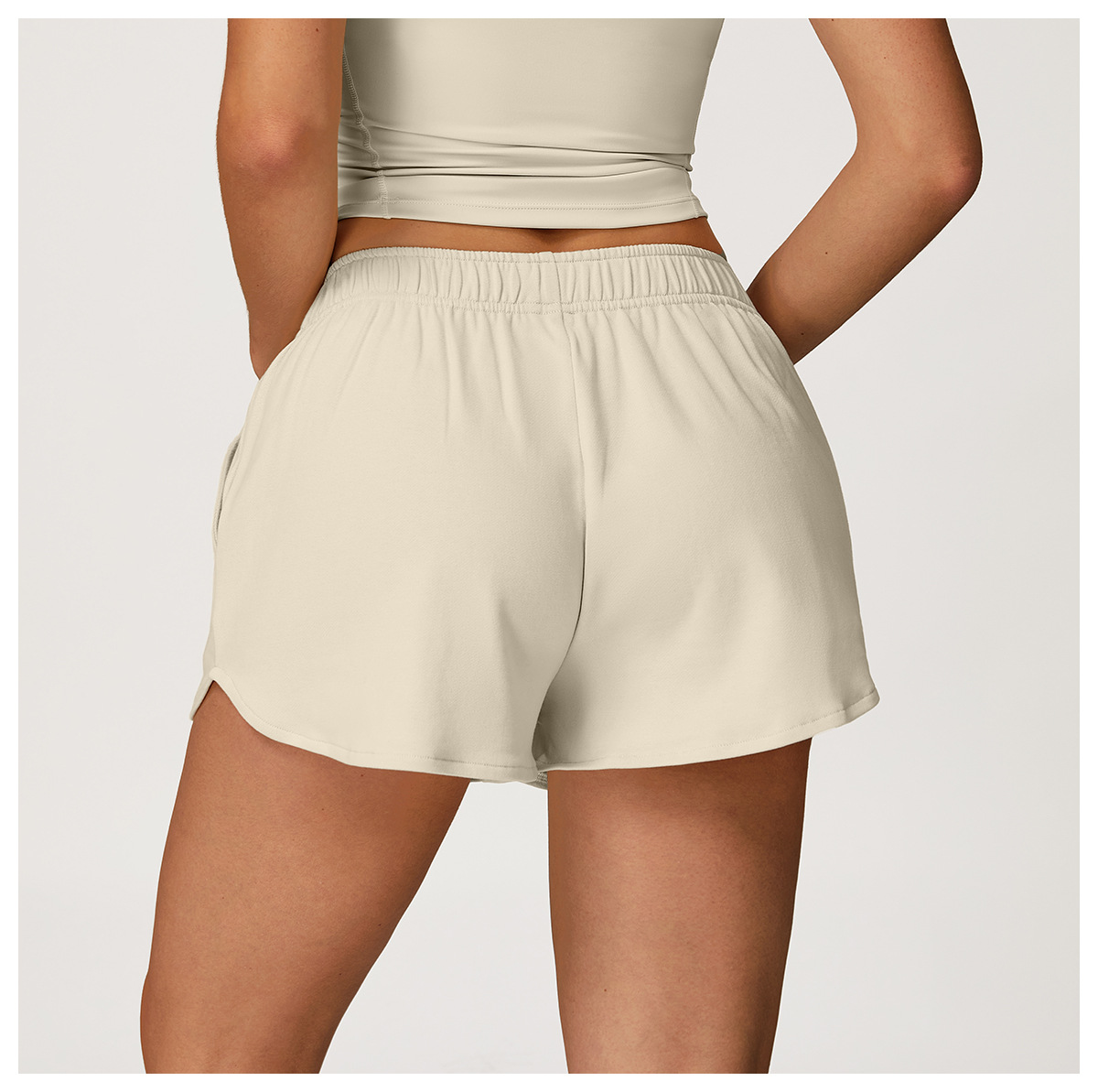 High - Waisted Wide - Leg Casual Sports Shorts