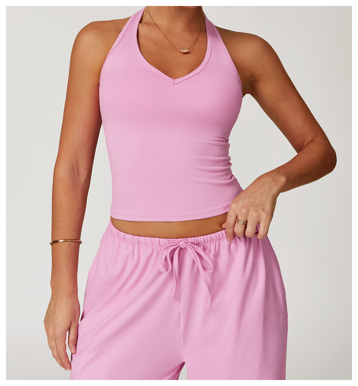 V - Neck Open - Back Yoga Sports Vest