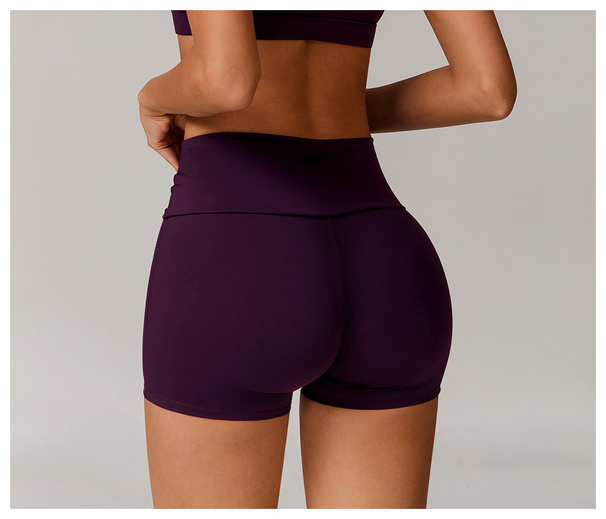 Eco - Friendly Fold - Over Waist Yoga Shorts