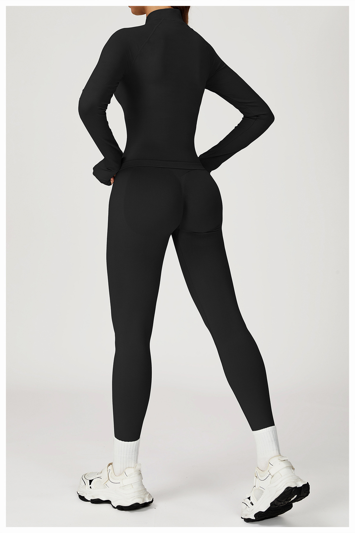 Seamless Slim - Fit Quick - Dry Jacket & Leggings Yoga Set