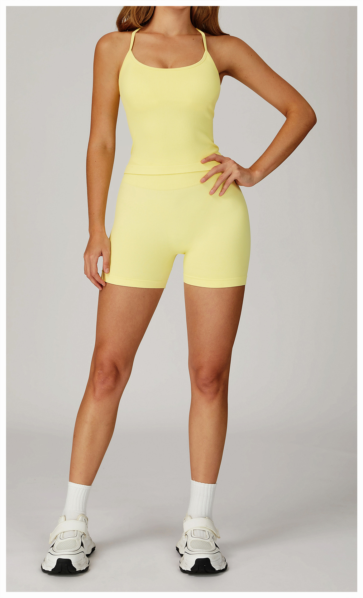 Seamless Slim - Fit Quick - Dry Tank & Shorts Yoga Set