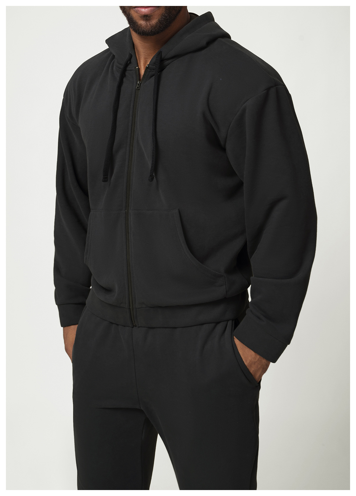 Men's Zip - Up Hooded Sports & Leisure Jacket