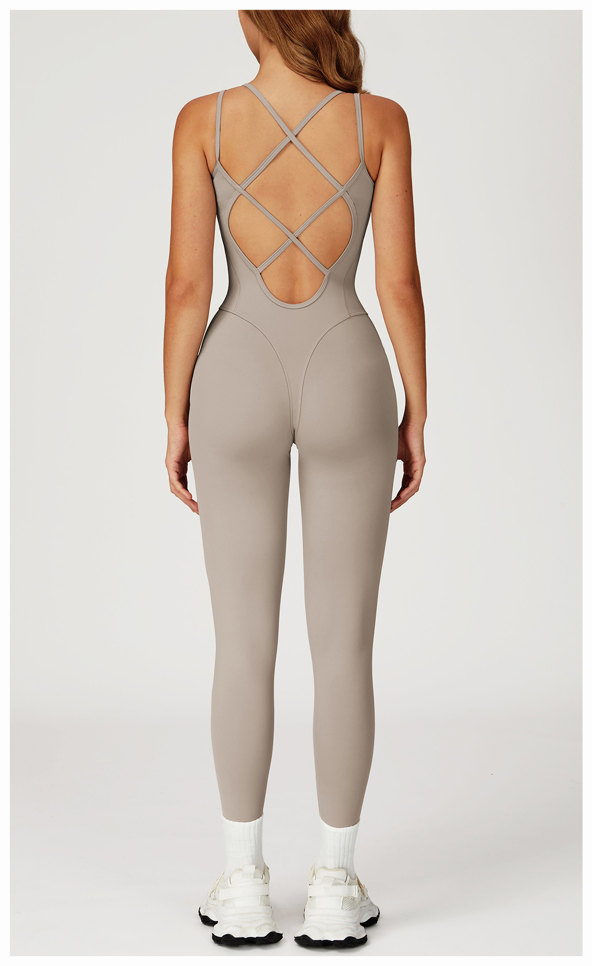 Criss - Cross Back Bodysuit Yoga Outfit