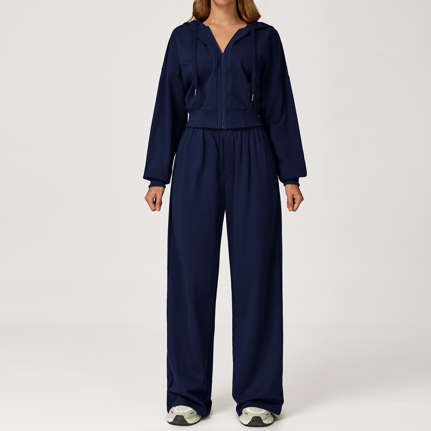 Hooded Sweatshirt & Wide - Leg Pants Set