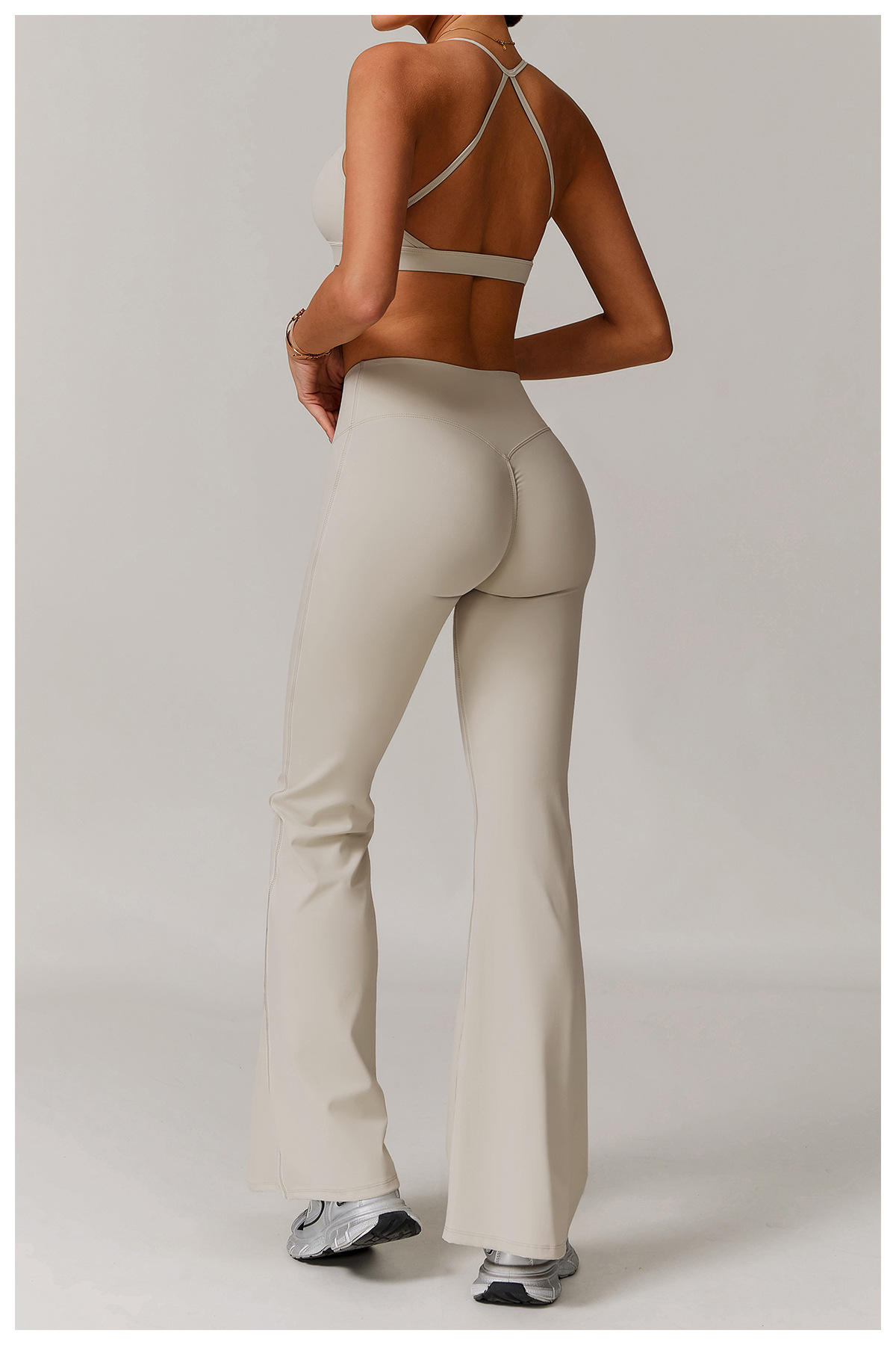 Women's Yoga Bra - and - flared - pants Set