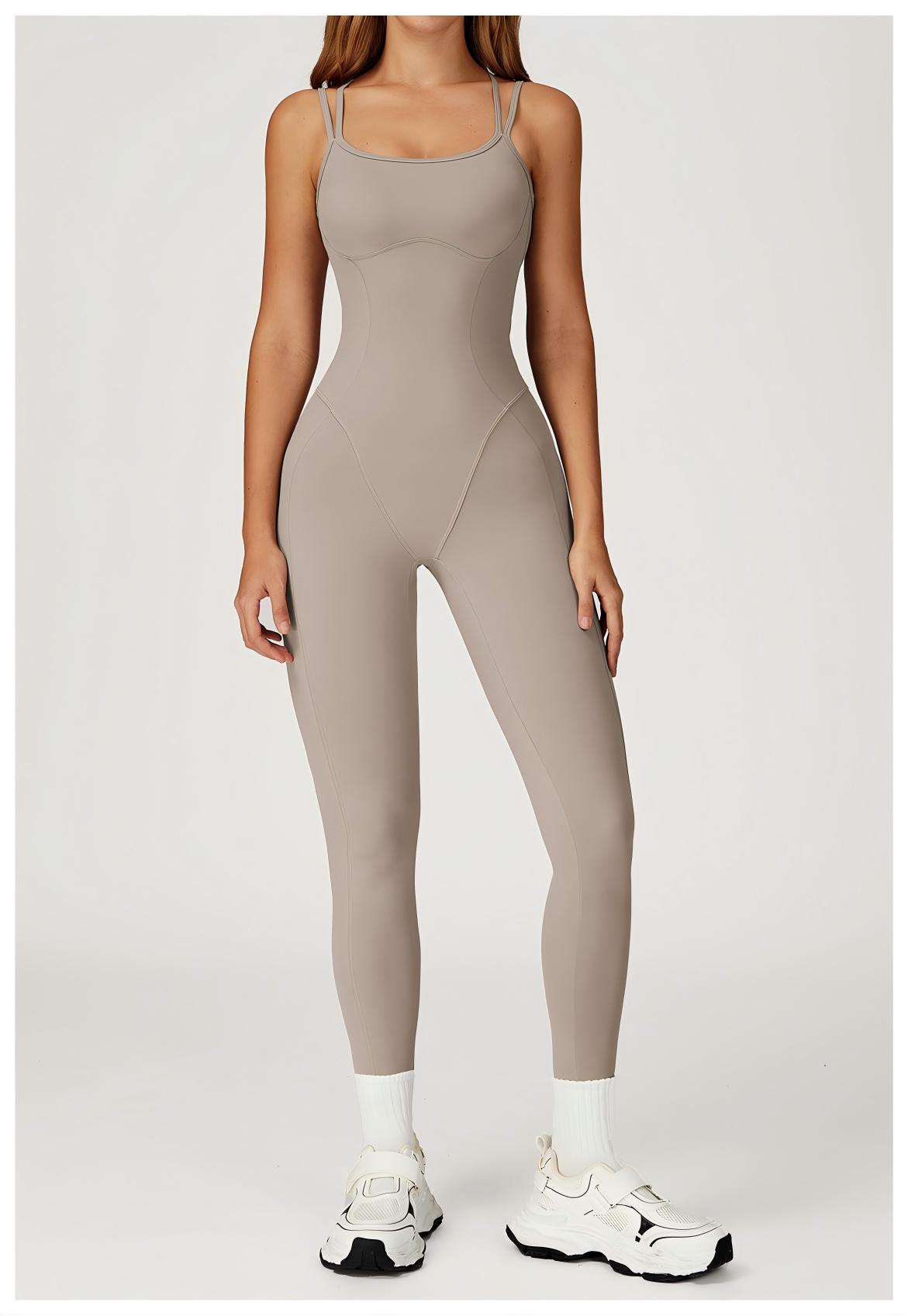 Criss - Cross Back Bodysuit Yoga Outfit