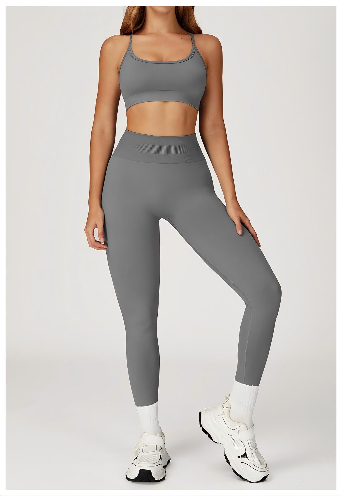 Seamless Slim - Fit Quick - Dry Bra & Leggings Yoga Set