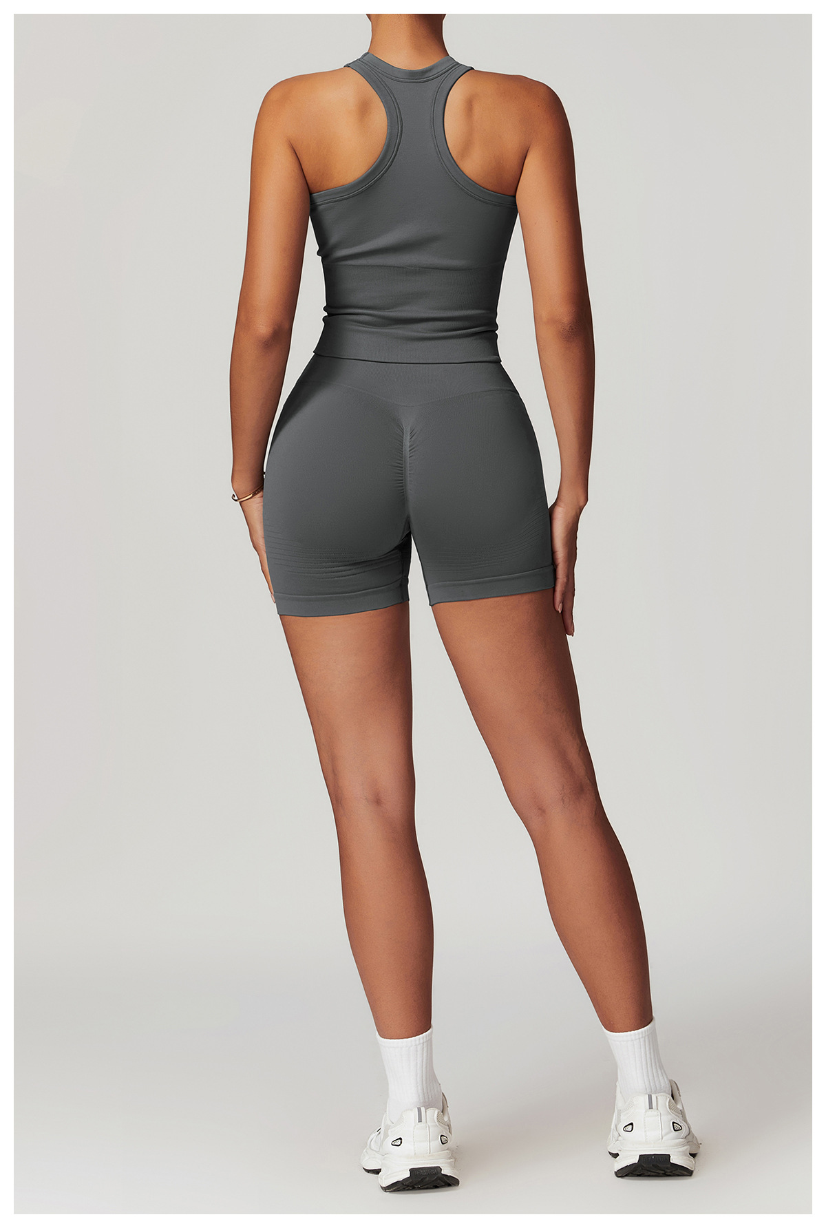 Seamless Knit Tank & Shorts Yoga Set
