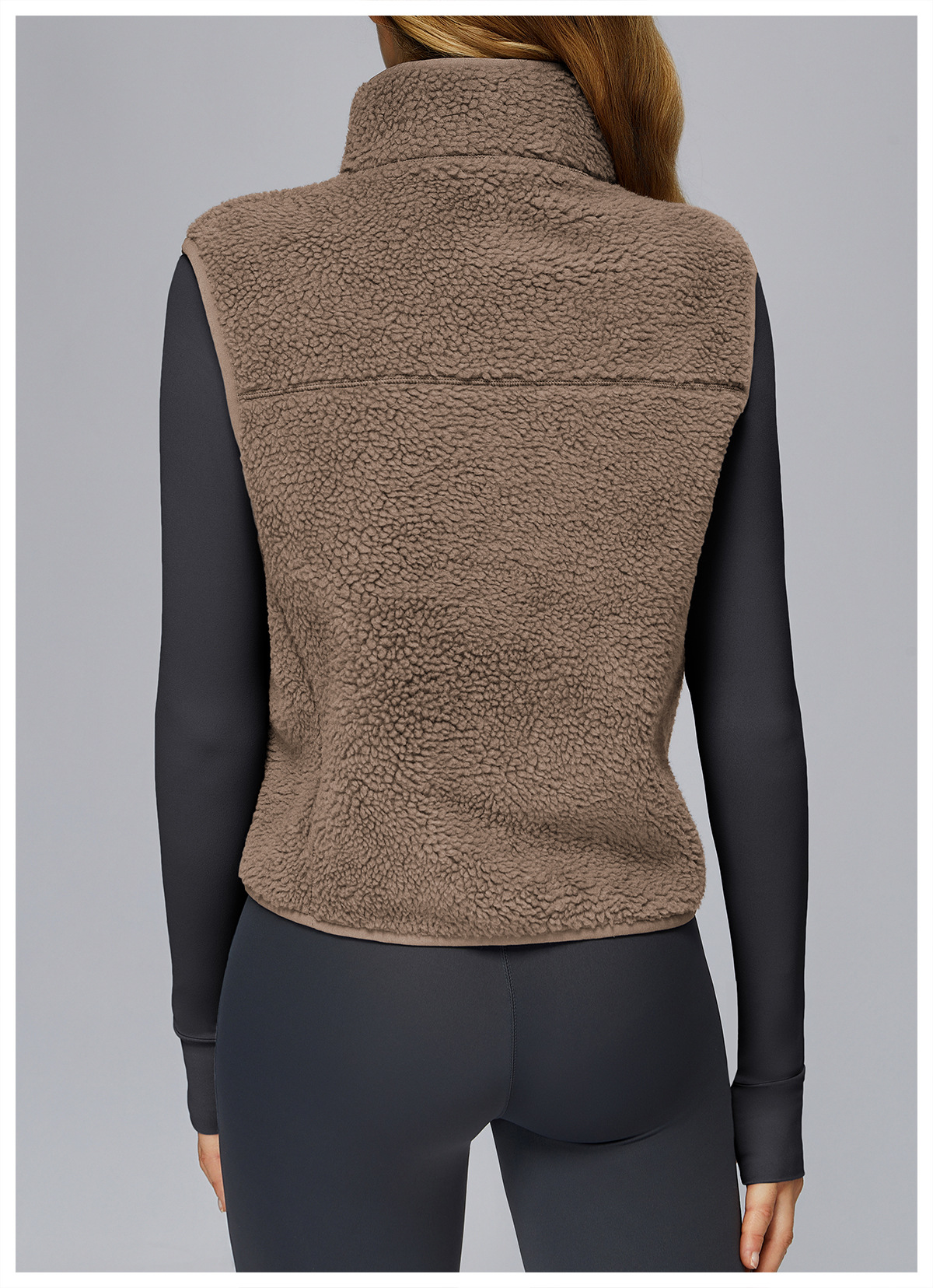 Autumn & Winter Fleece - Lined Stand - Collar Sports Vest