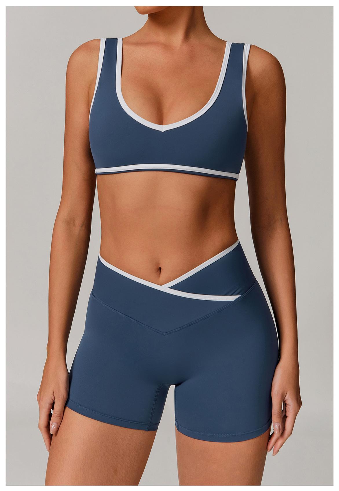 Color - Block Wide - Strap Sports Bra