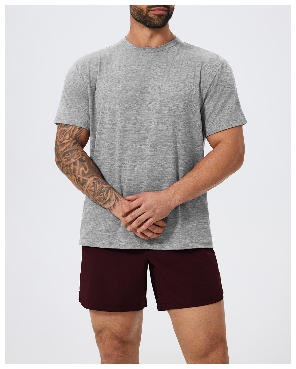 Men's Retro Fitness & Leisure Crew - Neck Short - Sleeve Tee