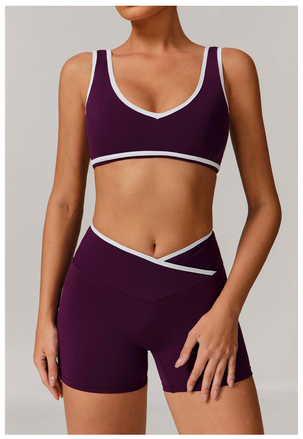 Color - Block Wide - Strap Sports Bra
