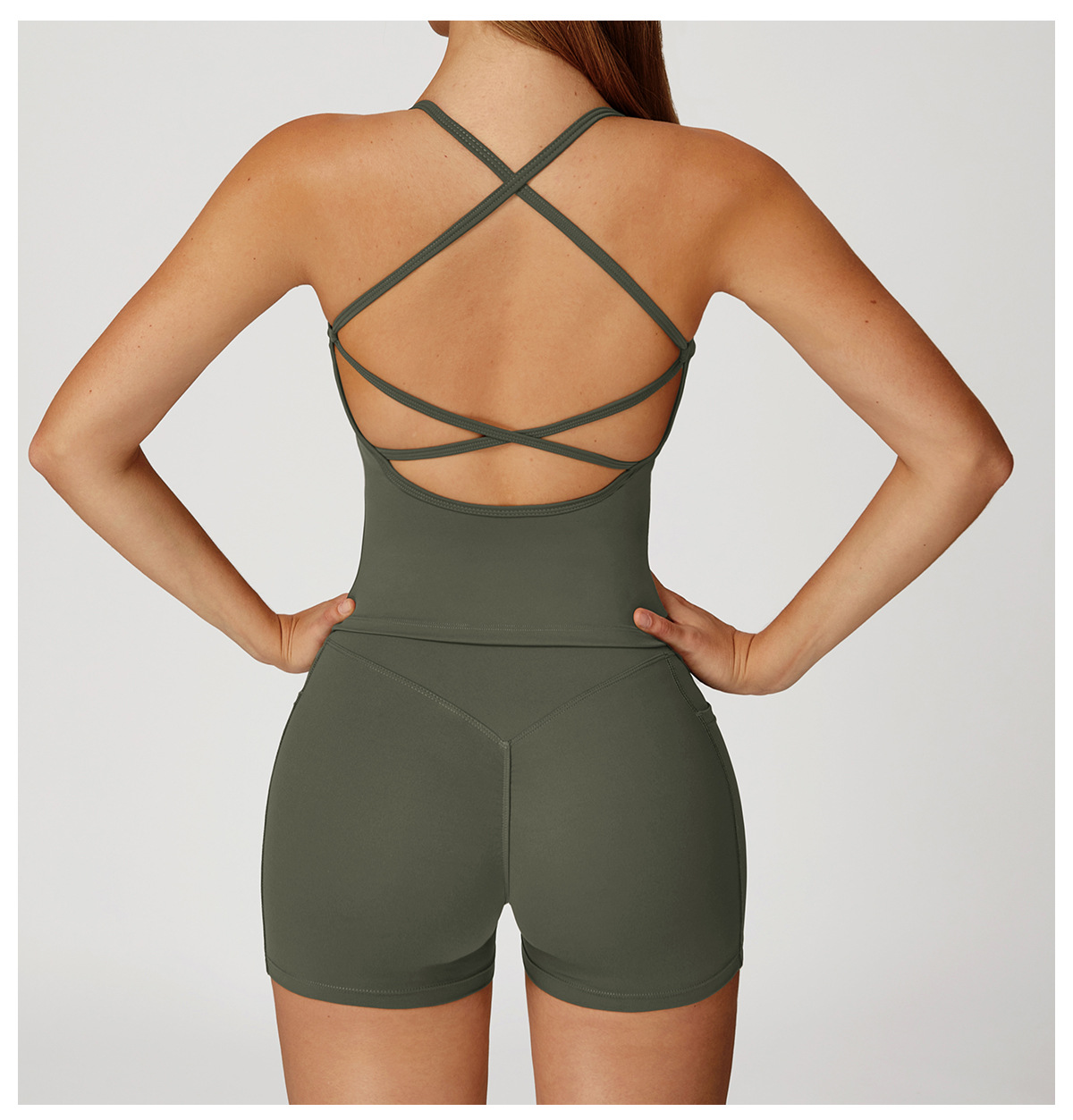 Bare - Feeling Yoga Crossover Back Sports Tank Top