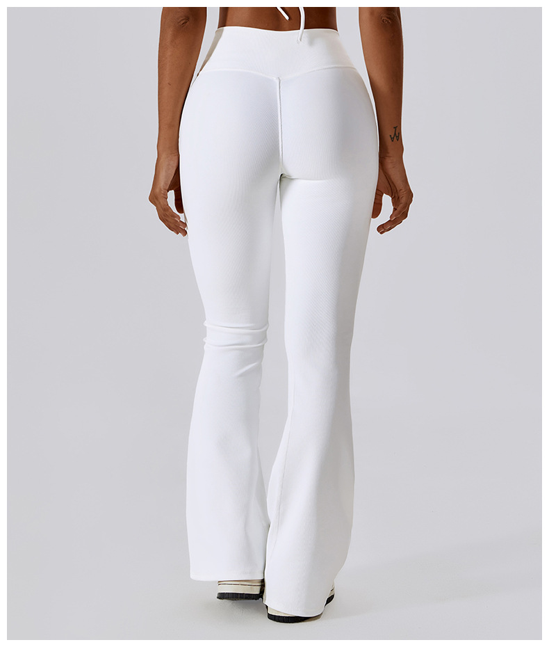 Cross - Waist Flared Yoga Pants