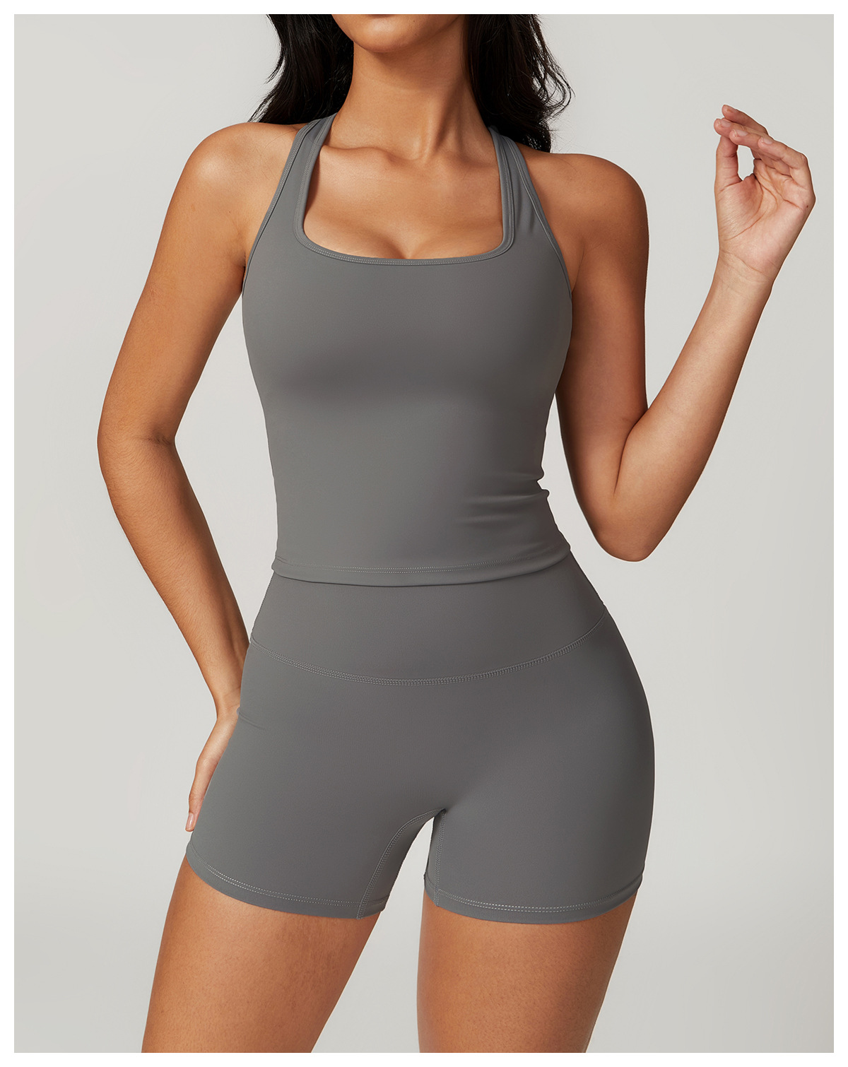 Women's Brushed Fabric Racerback Sports Tank Top