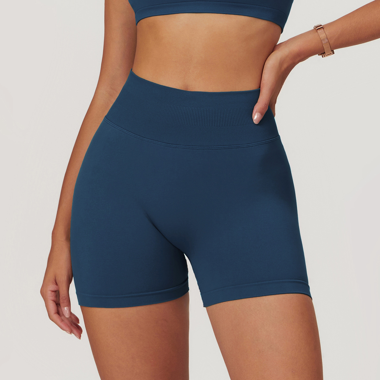 Women's Seamless High - Waisted Yoga Shorts
