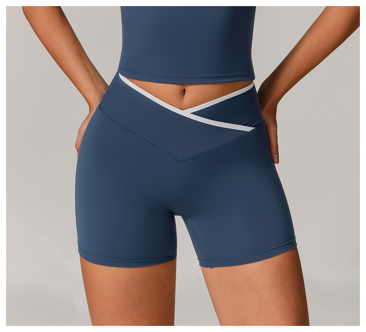 Cross - Waist Yoga Shorts