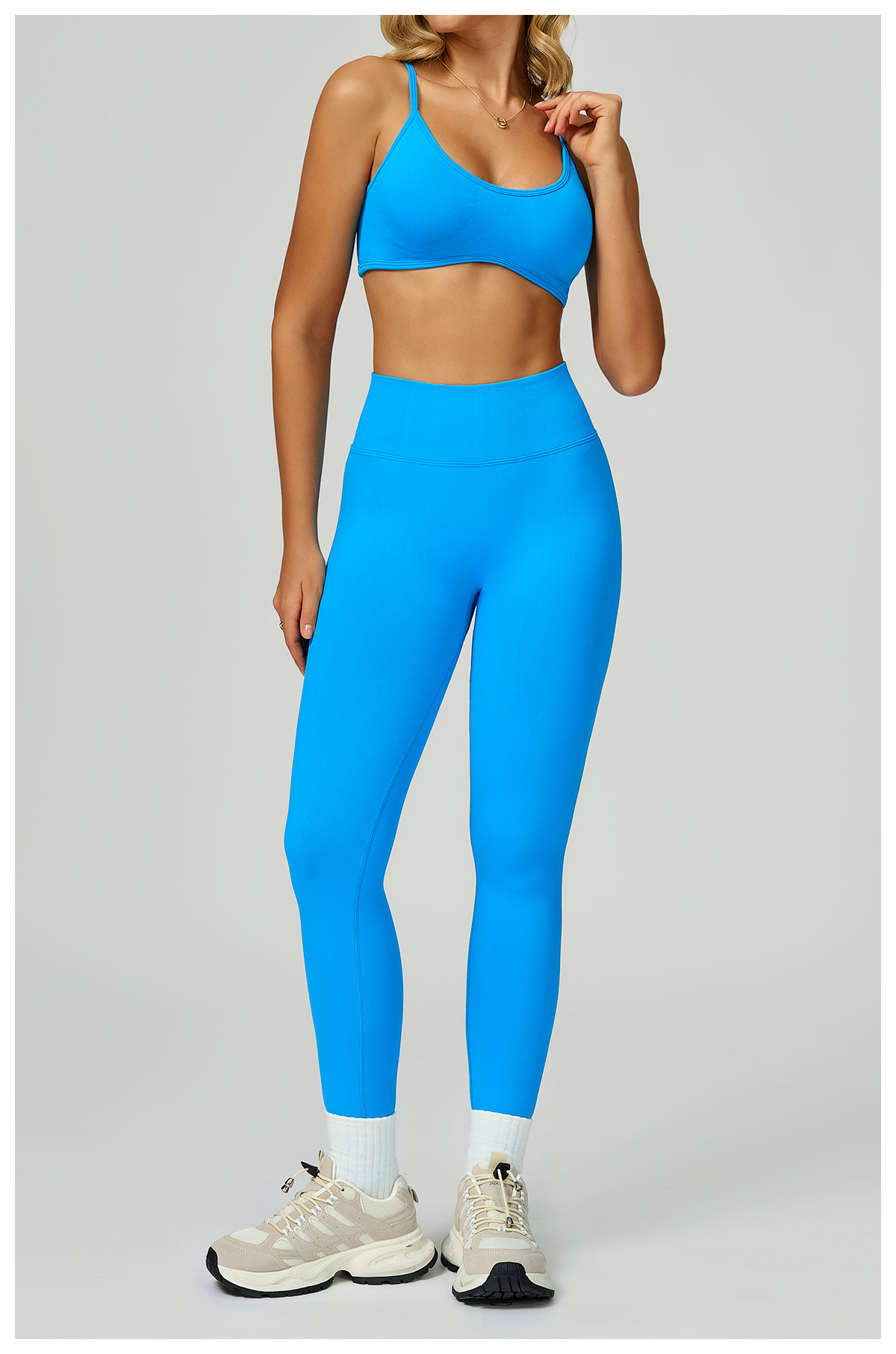 Seamless Contrast Yoga Set 
