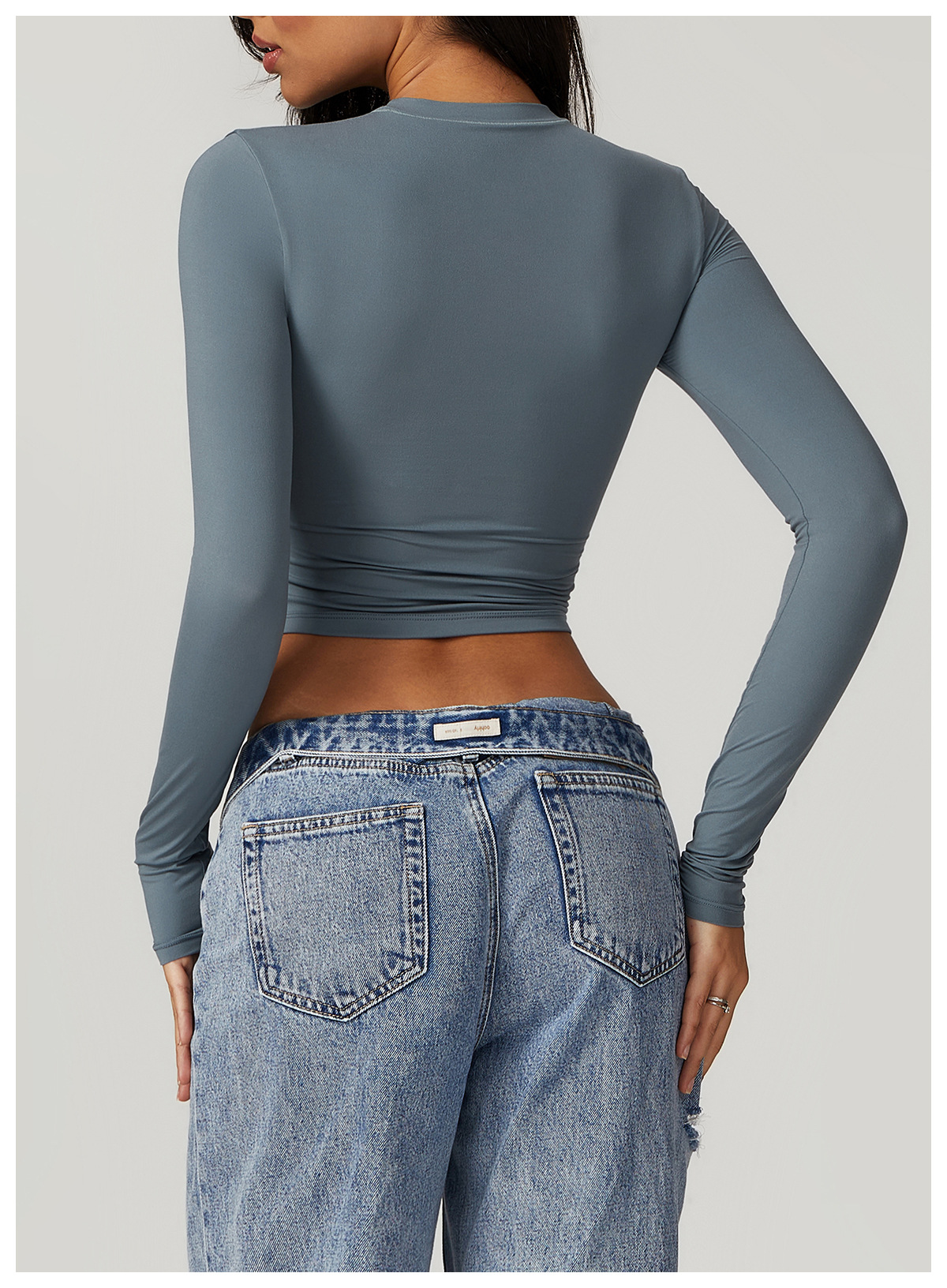 Slim Fit Long - Sleeve Yoga Top