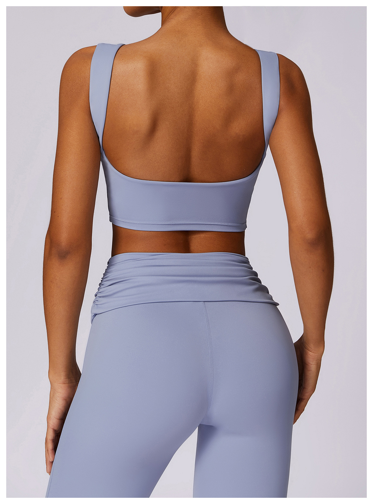 High - Impact Sports Bra with Stylish Neckline & Back Design