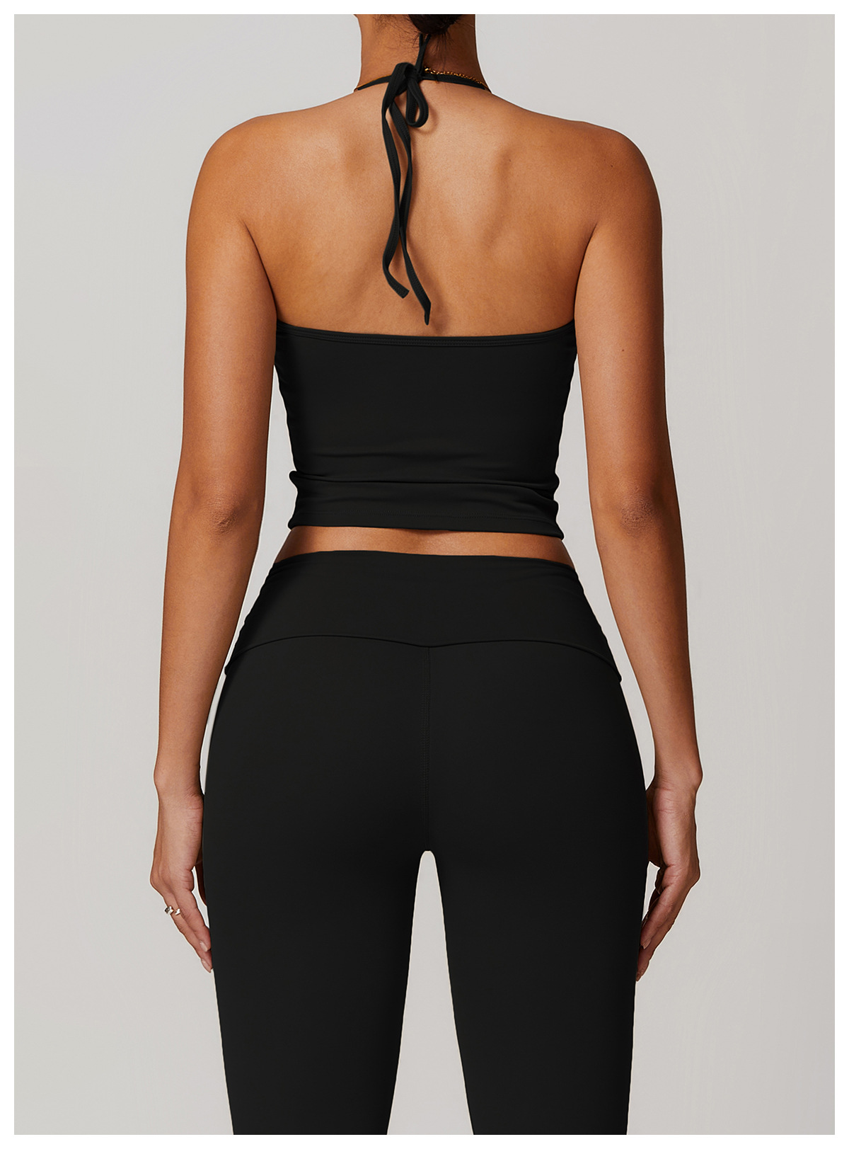 Women's Tie - Neck Halter Racerback Yoga Tank Top