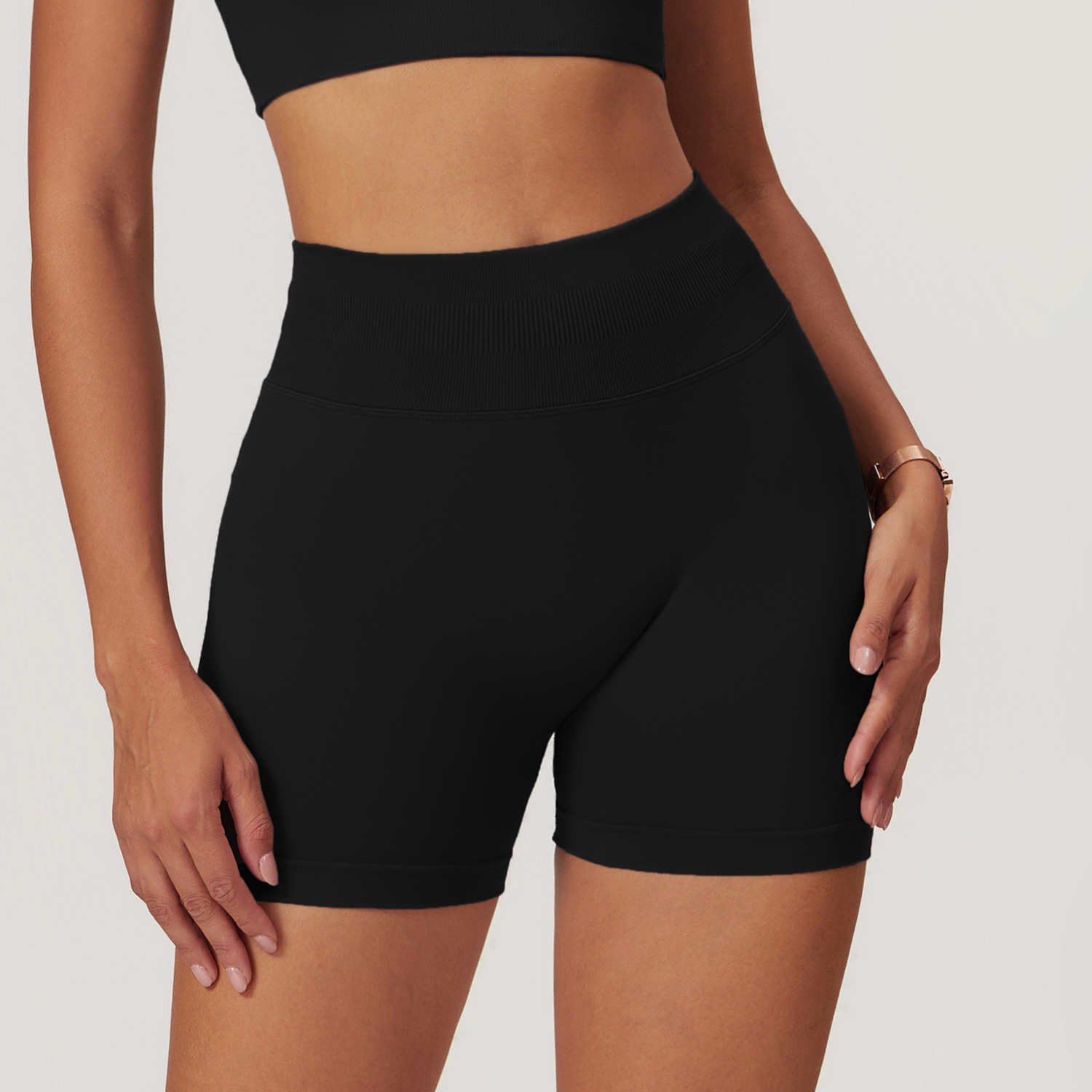 Women's Seamless High - Waisted Yoga Shorts