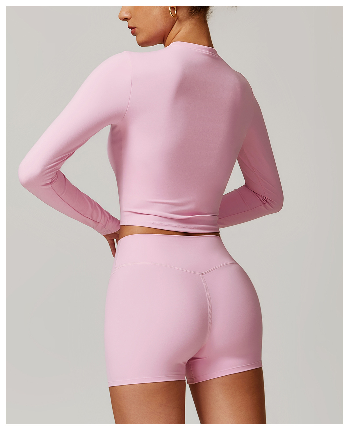 Slim - Fit Open - Back Yoga Long - Sleeve Top