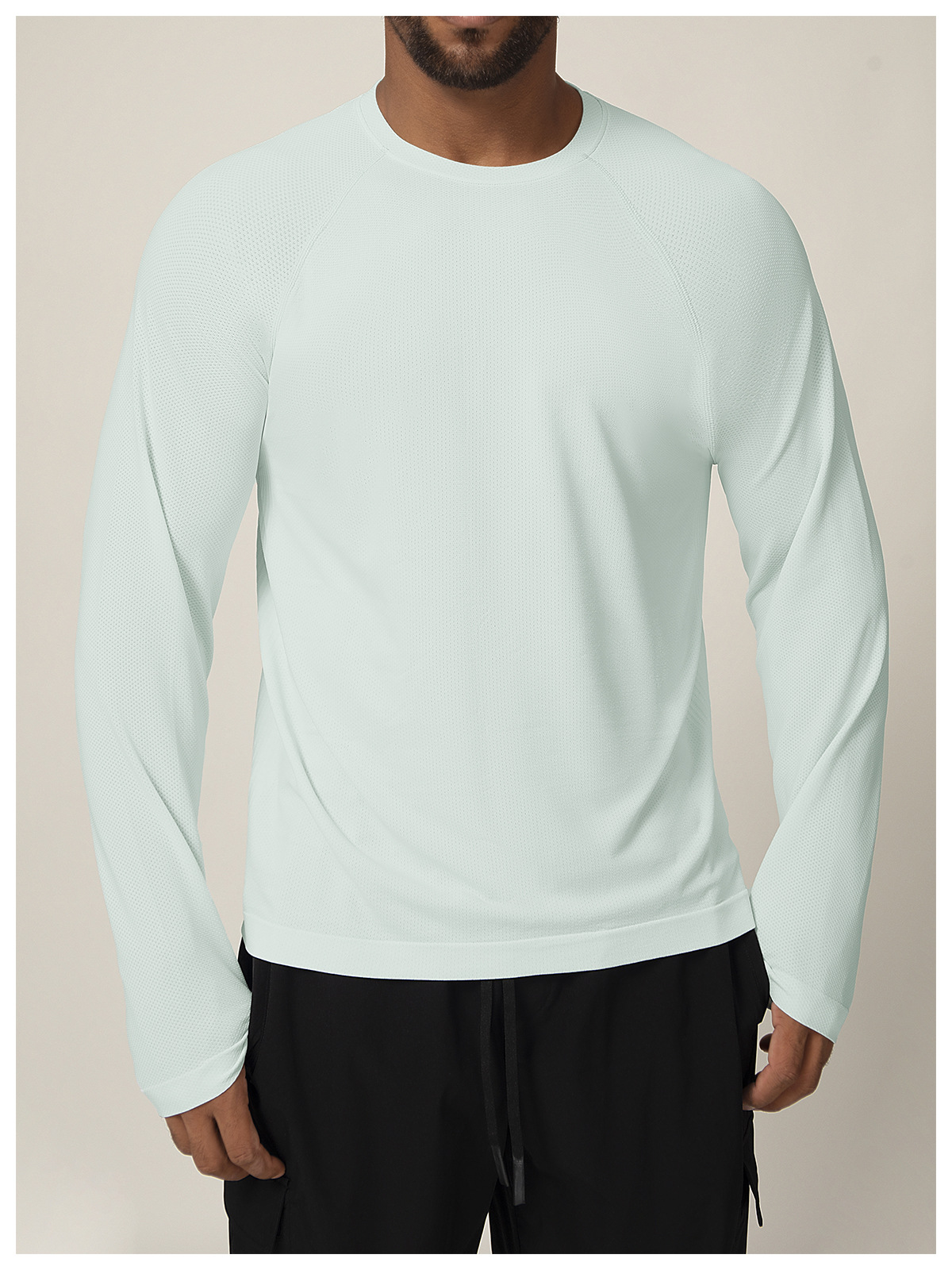 Men's Seamless Sports & Leisure Quick - Dry Long - Sleeve Tee