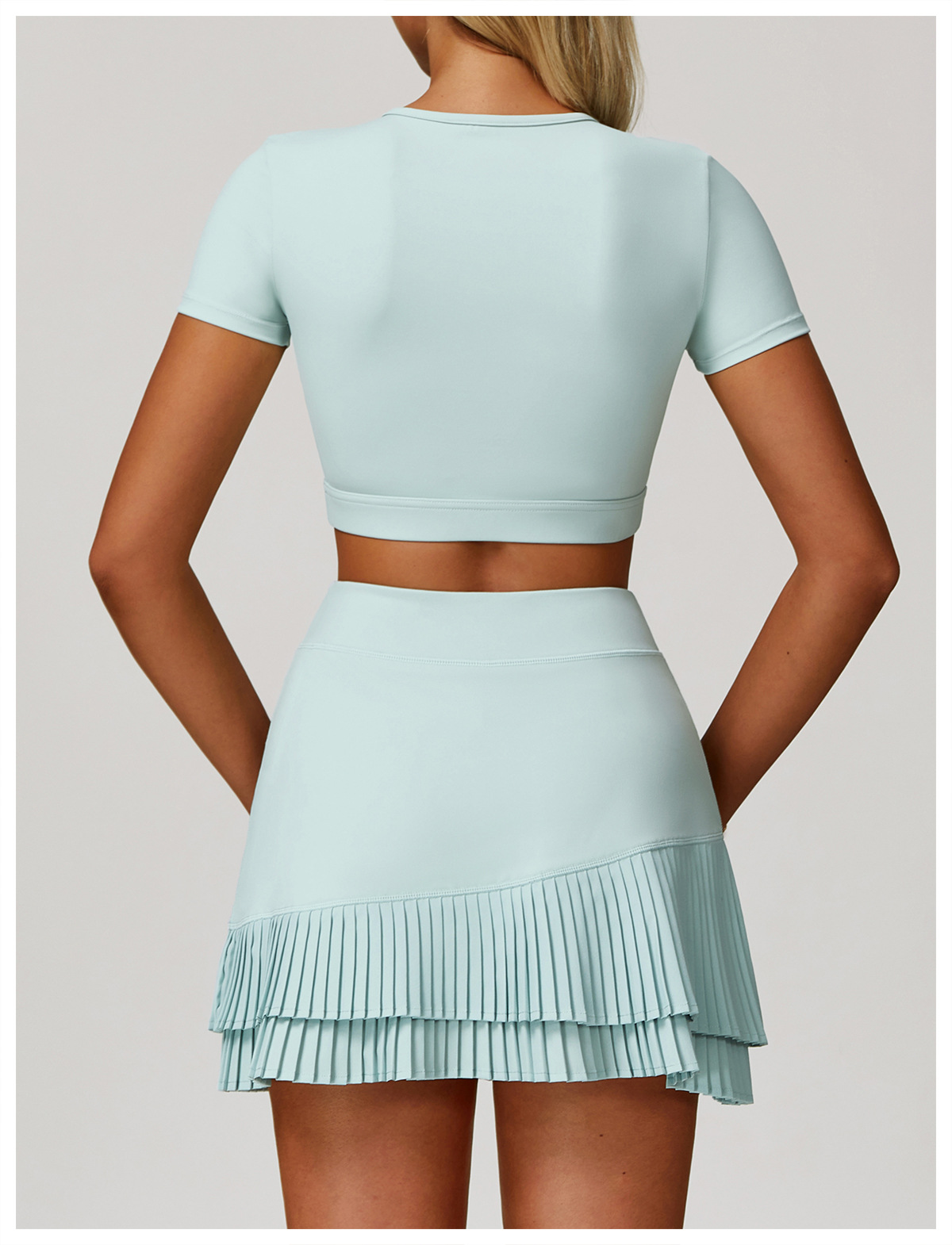Summer Cutout Fitted Yoga Short - Sleeve Top