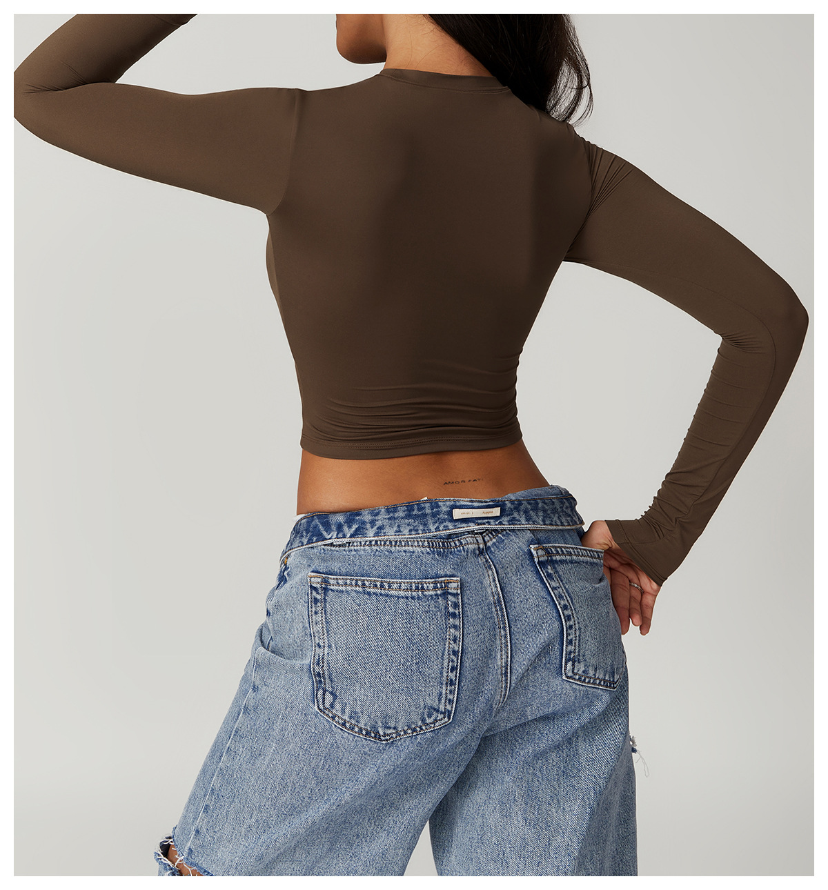 Slim Fit Long - Sleeve Yoga Top