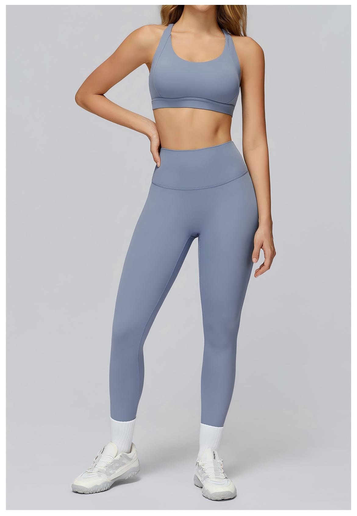 Cutout Back Yoga Set for Fitness & Running