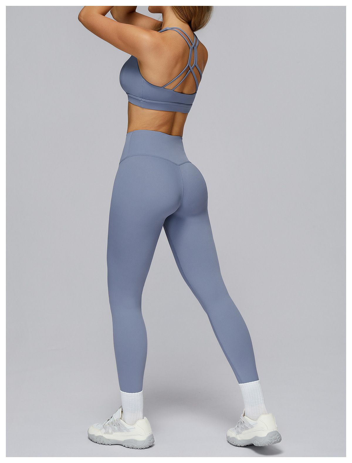 Cutout Back Yoga Set for Fitness & Running