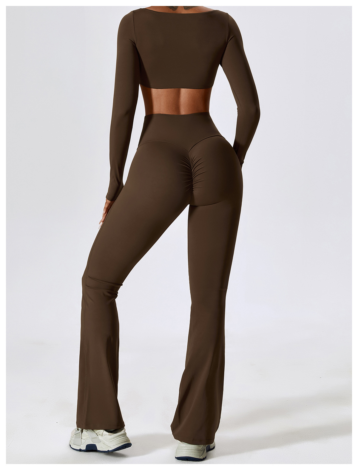 Long - Sleeve Top and Flare Pants Set