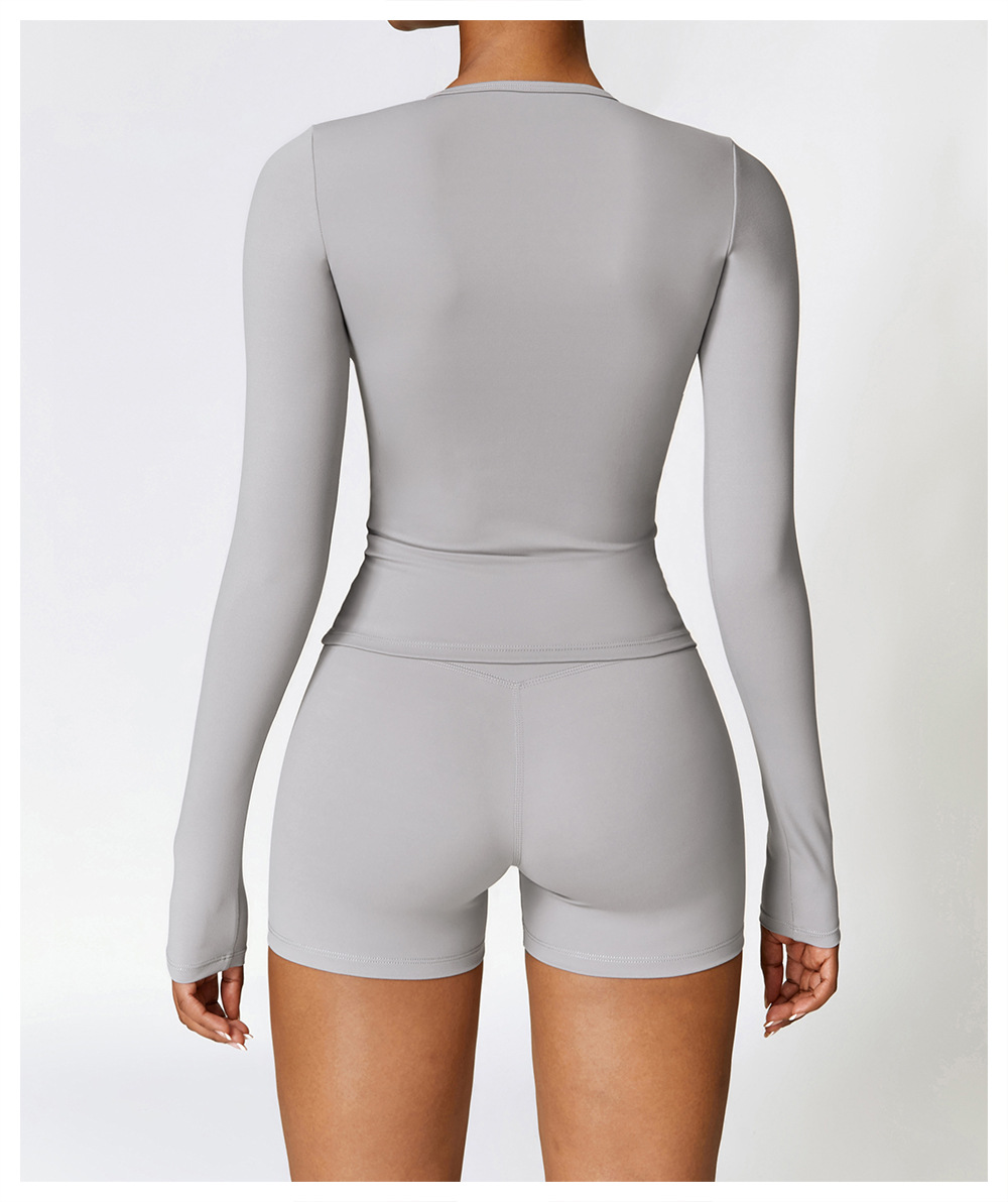 Women's Long - Sleeve Top & Shorts Set