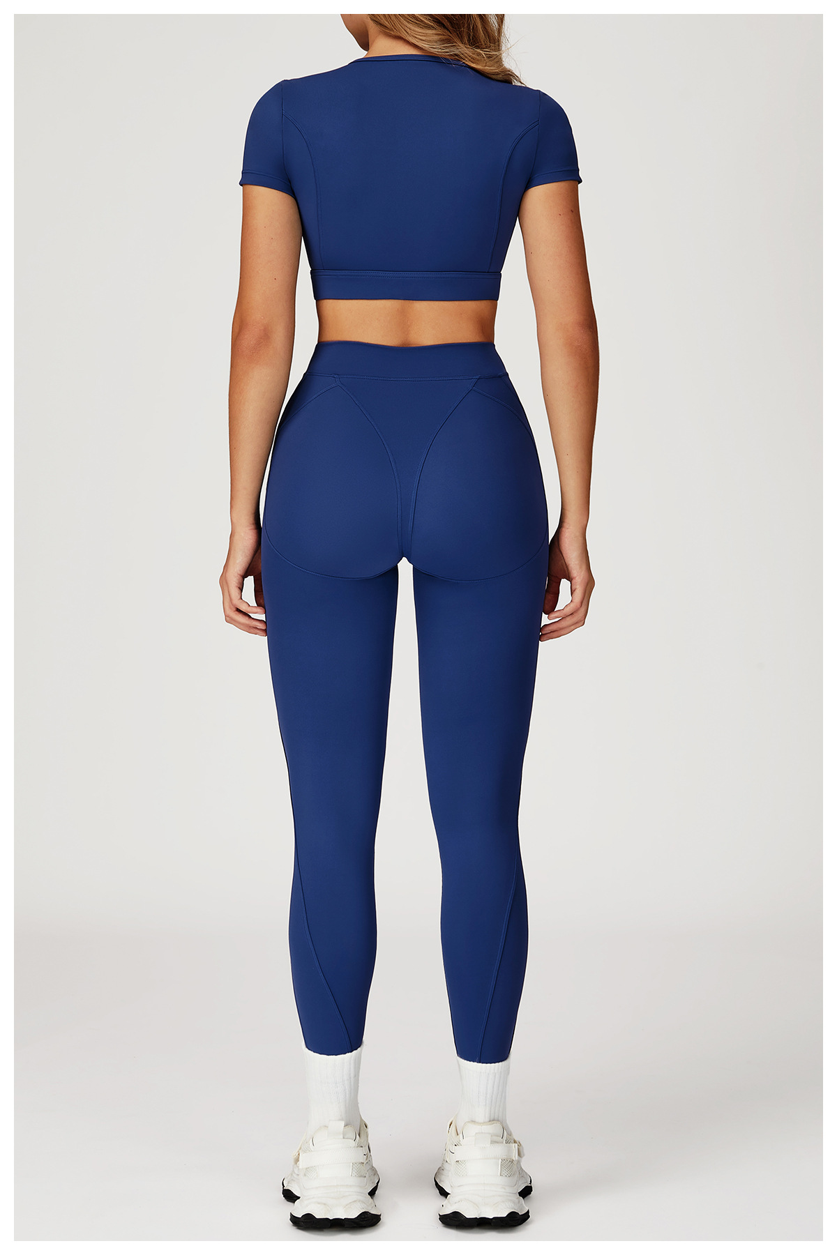 Crew Neck Crop Top & Leggings Yoga Set