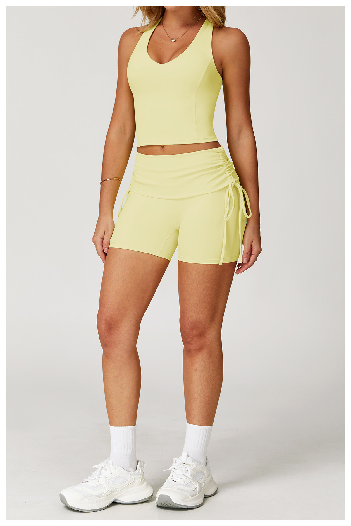 Fold - Over Waist Yoga Shorts