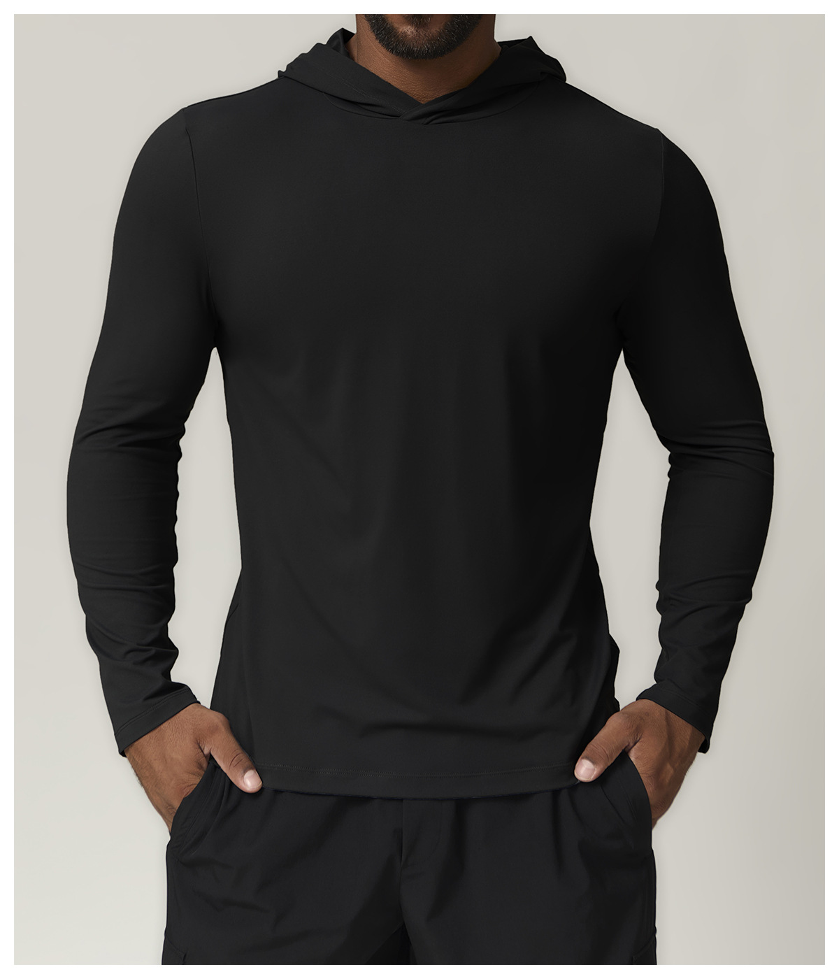 Men's Sports & Leisure Hooded Quick - Dry Long - Sleeve Tee