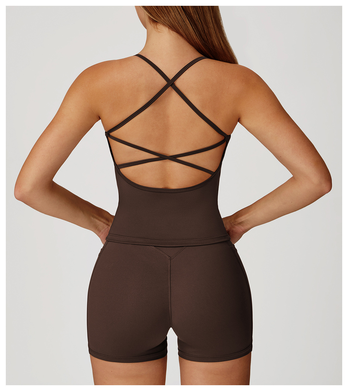Bare - Feeling Yoga Crossover Back Sports Tank Top