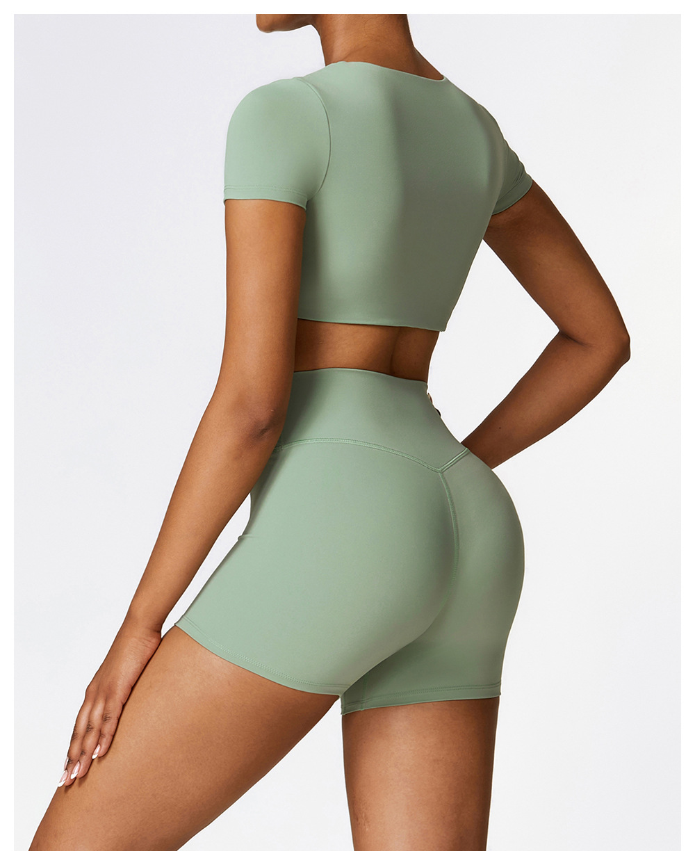 High - Intensity Fitted Yoga Short - Sleeve Top