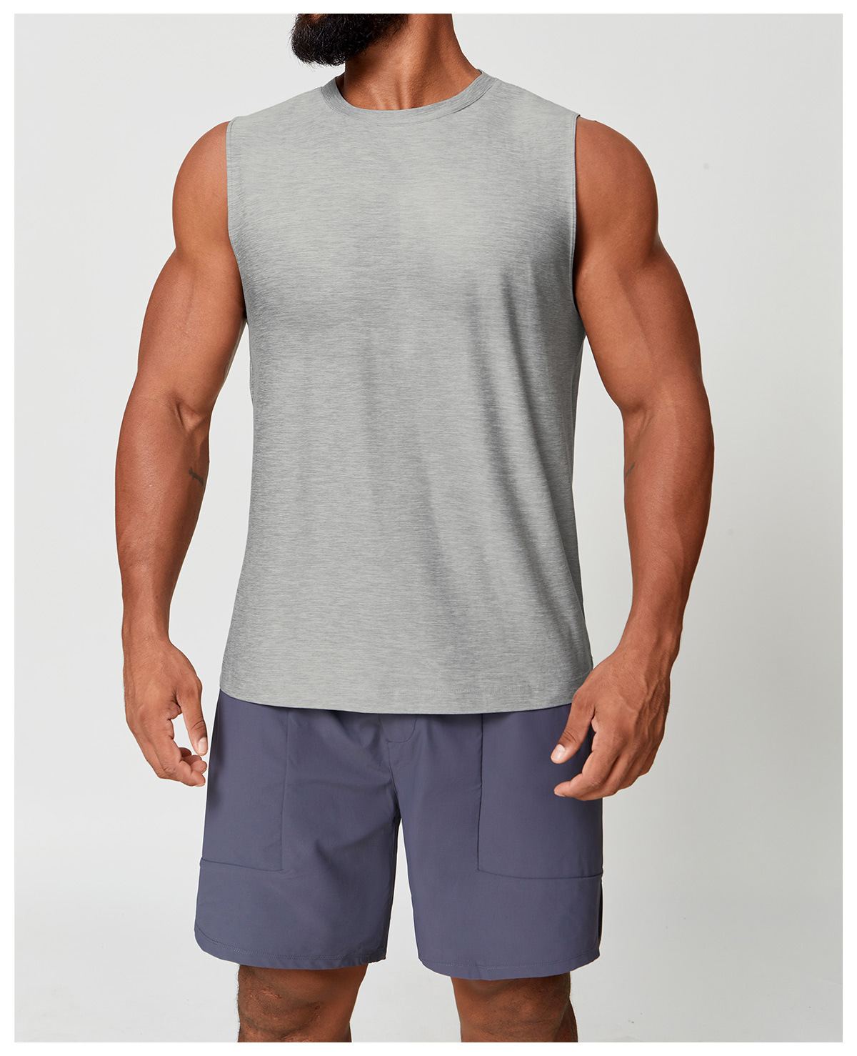 Men's Sleeveless Crew - Neck Sports Tank Top