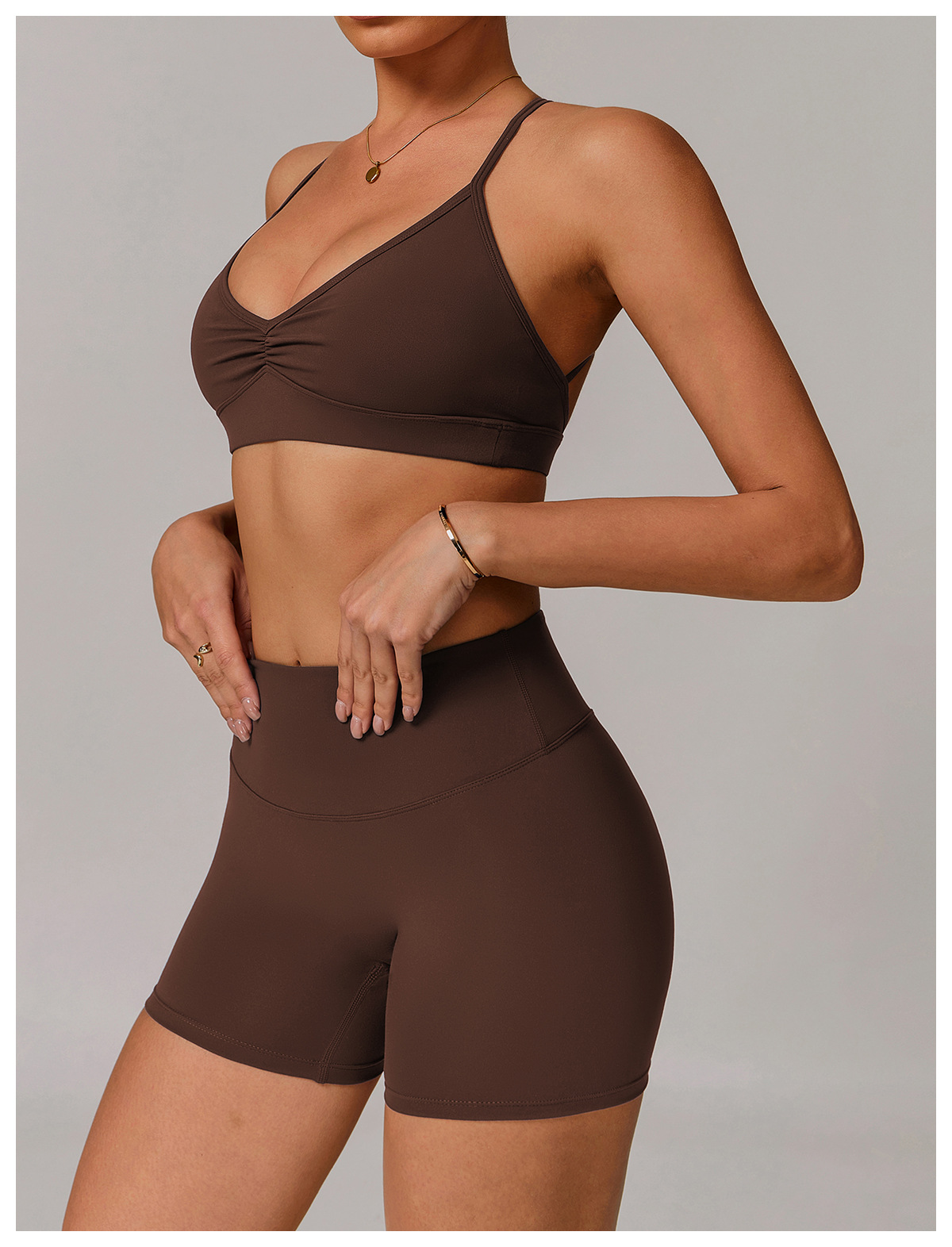 Quick - Dry V - Neck Yoga Sports Bra
