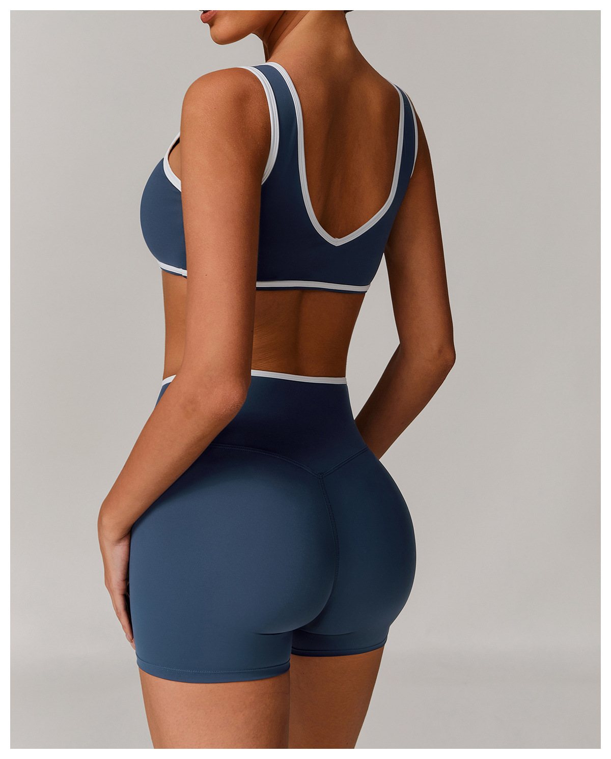 Color - Block Wide - Strap Sports Bra