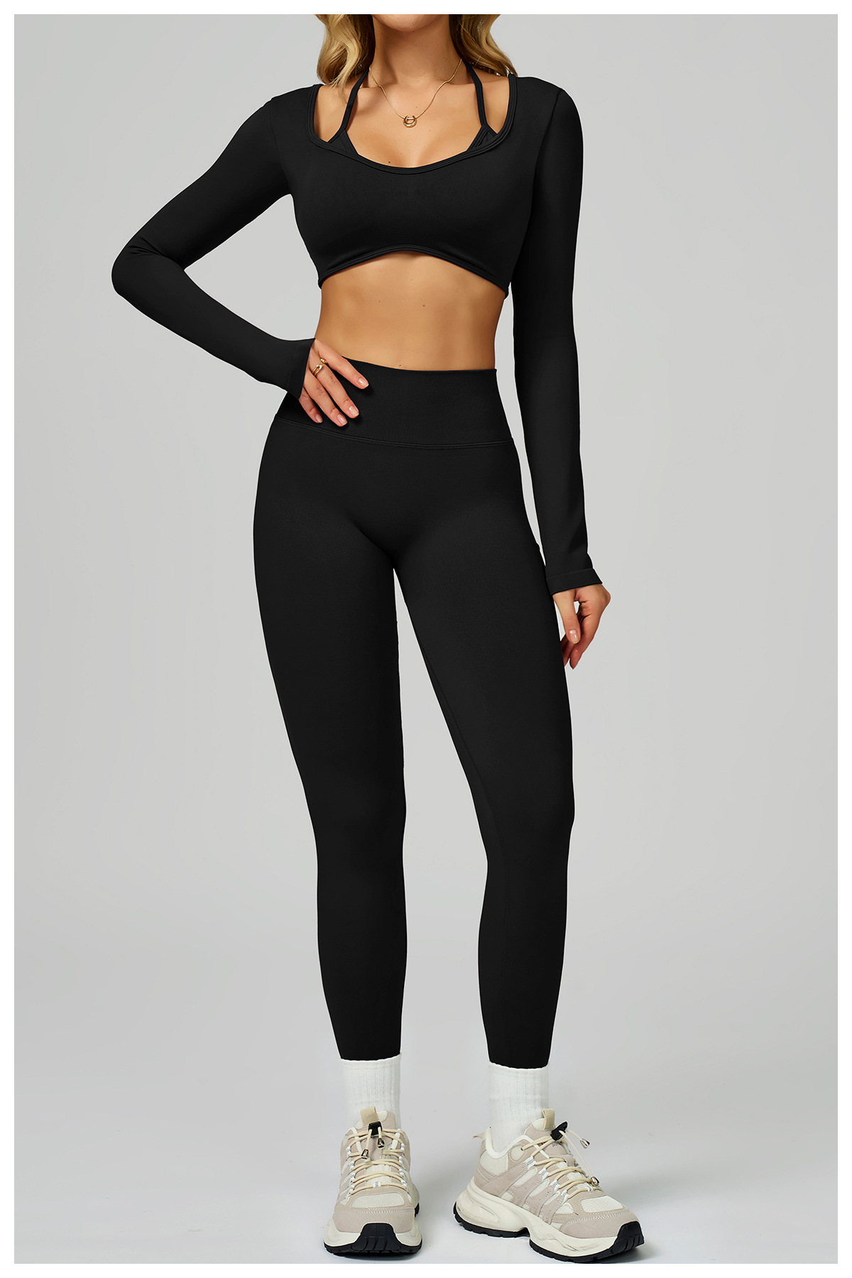 Seamless Contrast Yoga Set