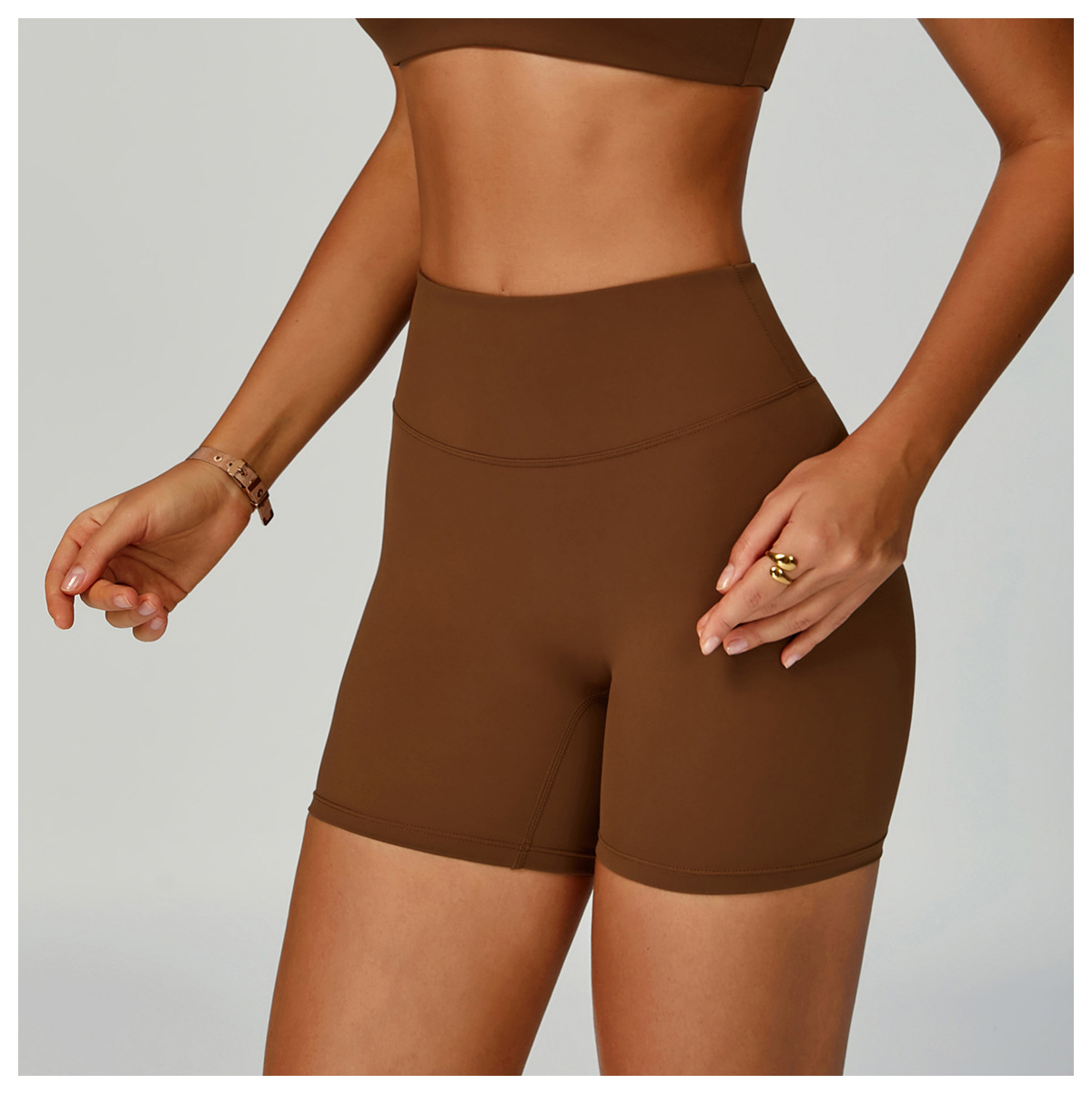 Eco - Friendly High - Waist Sports Shorts