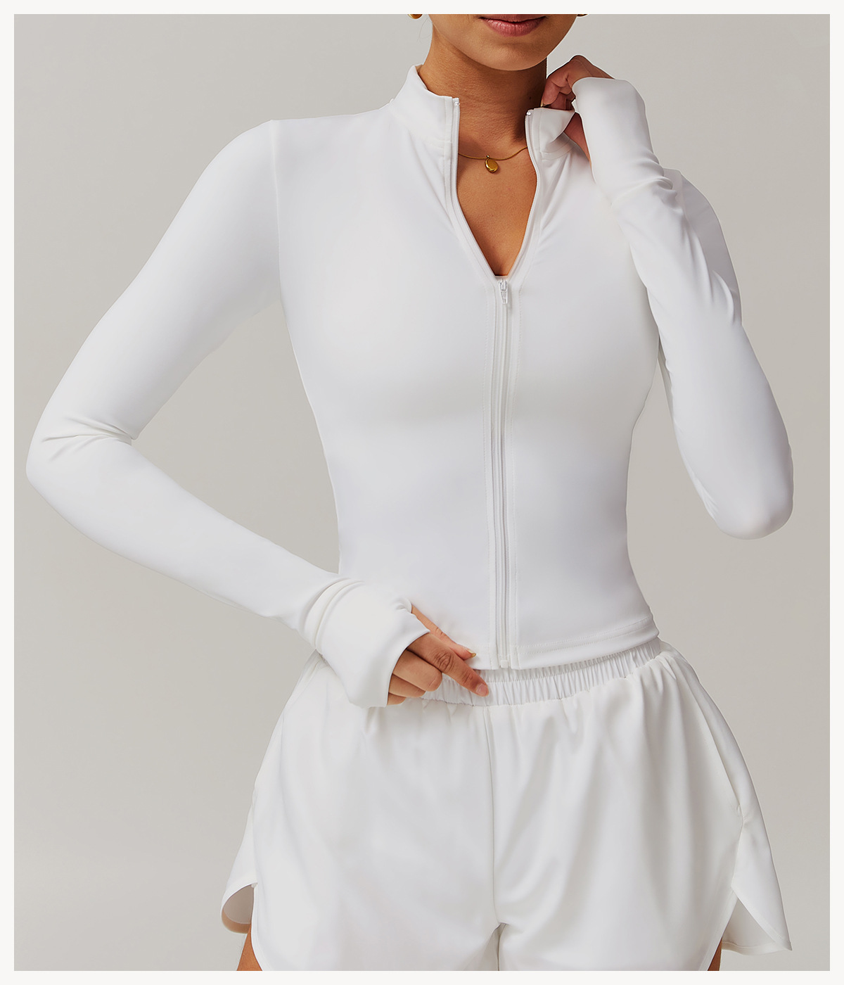 Zippered Tight - Fit Sports Jacket